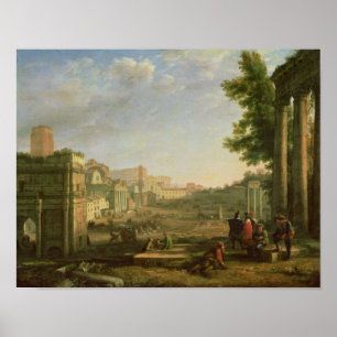 View of the Campo Vaccino, Rome, 1636 Poster