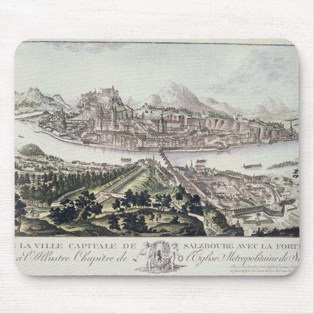 View of the Capital City and Fortress of Salzburg, Mouse Pad (Front)