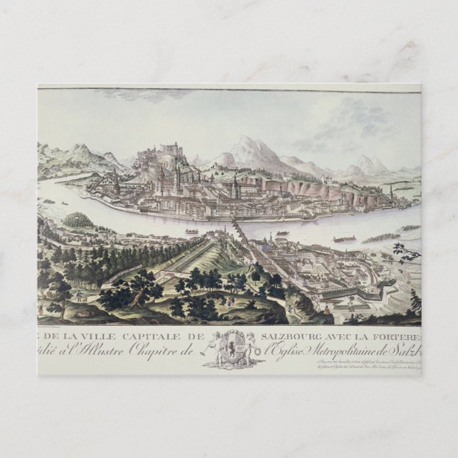 View of the Capital City and Fortress of Salzburg, Postcard (Front)