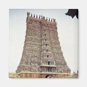 View of the carved exterior of the south gopuram magnet