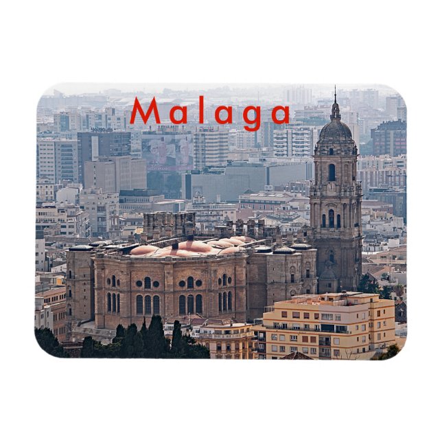 View of the Cathedral of Malaga. Magnet (Horizontal)