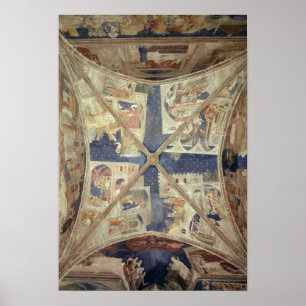 View of the ceiling of the chapel of the Tinel Poster