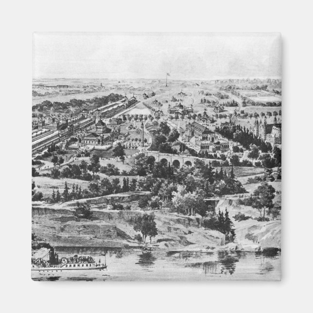 View of the Centennial Exposition Magnet (Front)