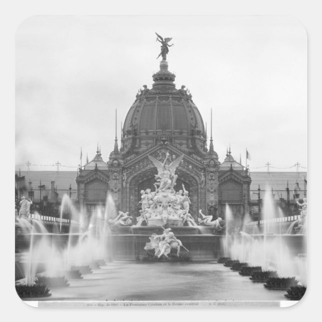 View of the Central Dome and the Fountain Square Sticker (Front)