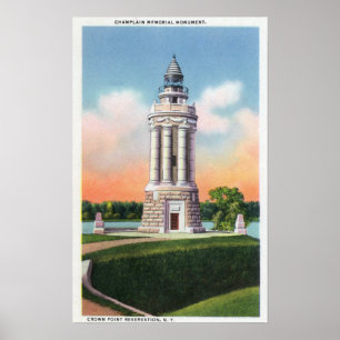 View of the Champlain Memorial Monument Poster