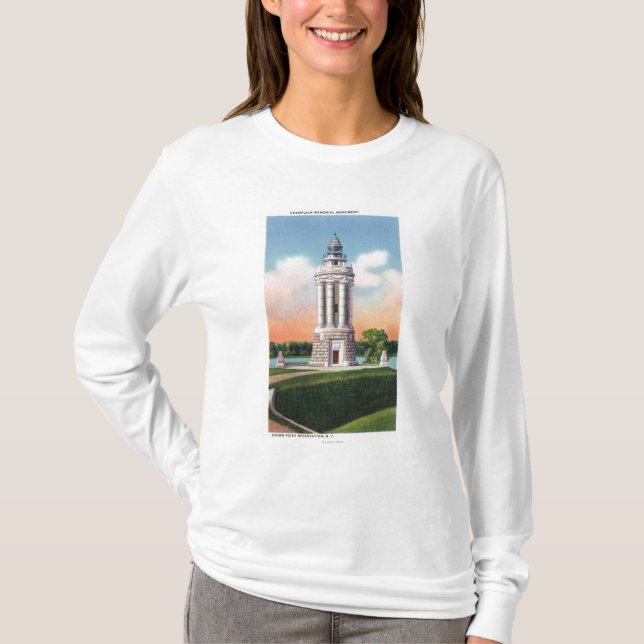 View of the Champlain Memorial Monument T-Shirt (Front)