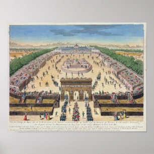 View of the Champs de Mars, 14th July 1790 Poster