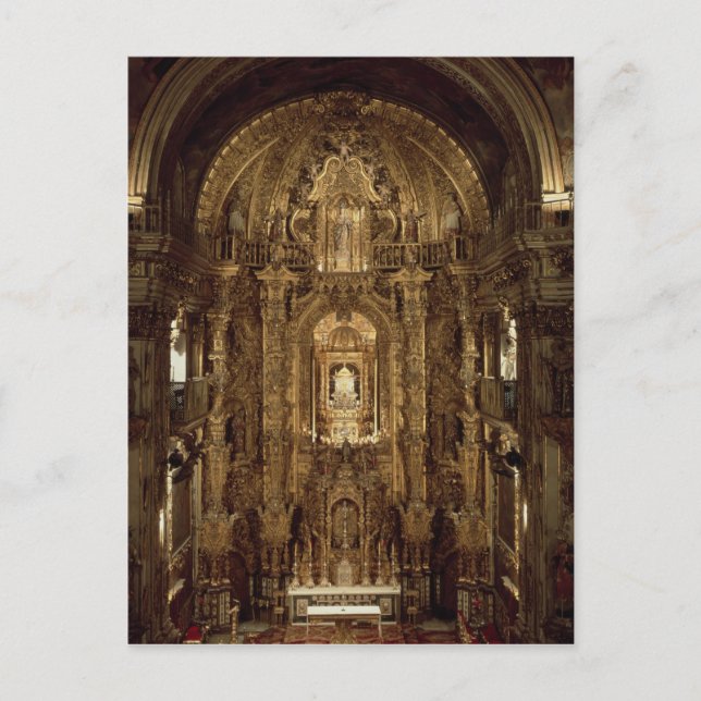 View of the chapel and High Altar Postcard (Front)