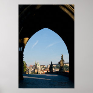 View of the Charles bridge in Prague Poster