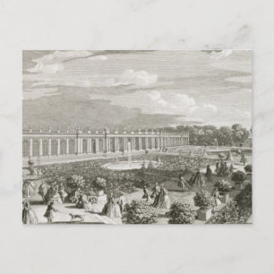 View of the Chateau de Trianon, the parterre (engr Postcard