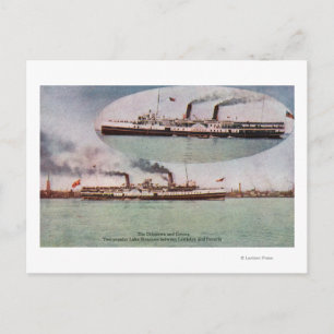 View of the Chippewa and Corona Steamers Postcard