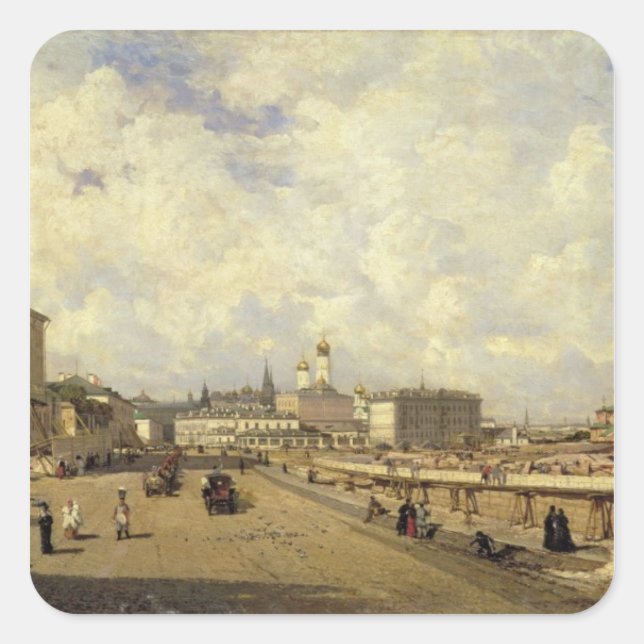 View of the Christ Saviour Cathedral Square Sticker (Front)