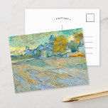 View of the Church of Saint Paul | Van Gogh Postcard<br><div class="desc">View of the Church of Saint-Paul-de-Mausole (1889) by Dutch post-impressionist artist Vincent Van Gogh. Original artwork is an oil on canvas depicting an abstract landscape with a church building in the background.

Use the design tools to add custom text or personalise the image.</div>