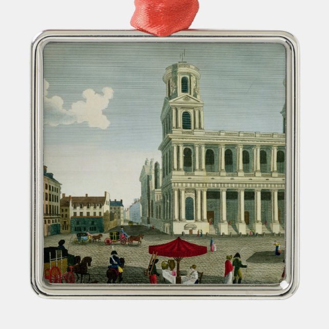 View of the Church of Saint-Sulpice Metal Ornament (Front)