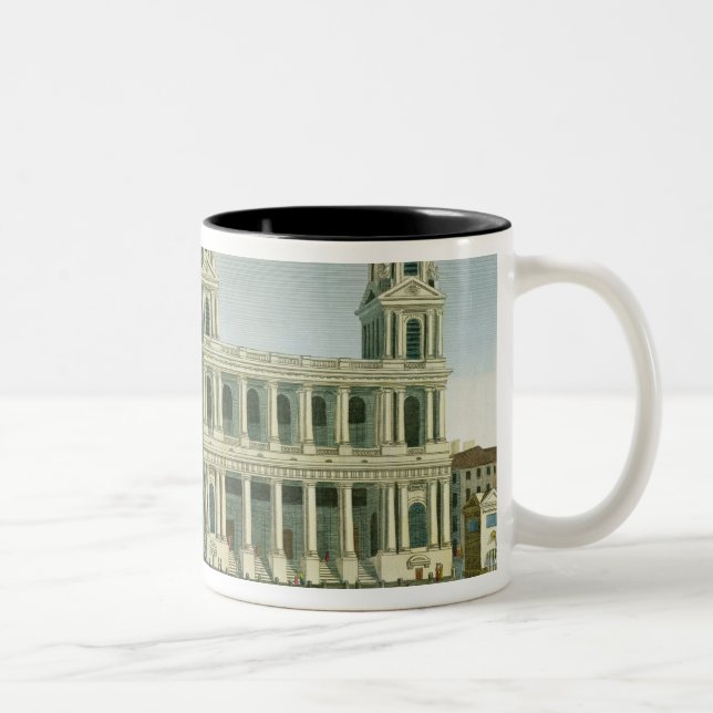 View of the Church of Saint-Sulpice Two-Tone Coffee Mug (Right)