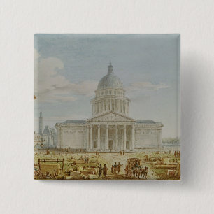 View of the Church of St. Genevieve, the 15 Cm Square Badge