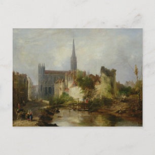 View of the Church of St. Peter, Caen, 1841 Postcard