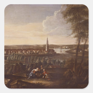 View of the Church of the Holy Spirit Square Sticker