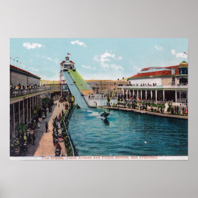 View of the Chutes at 10th Ave and Fulton St Poster (Front)
