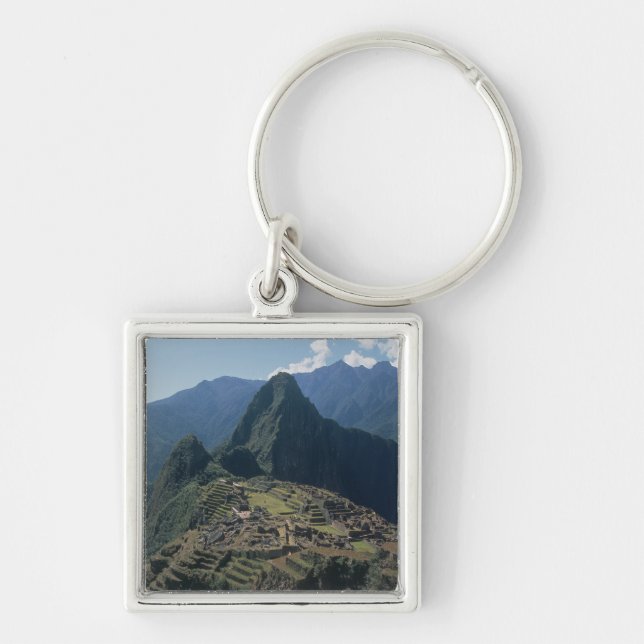 View of the citadel at Machu Picchu Key Ring (Front)