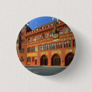 View of the City Hall of Basel, Switzerland 3 Cm Round Badge