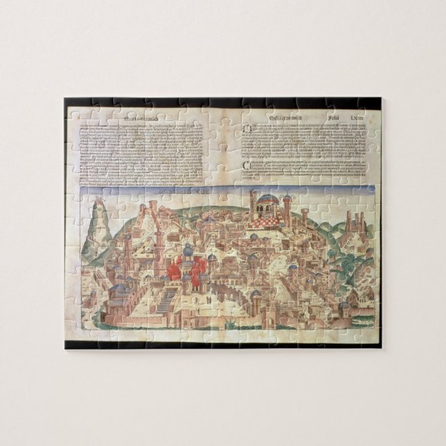 View of the city of Jerusalem, from the Nuremberg Jigsaw Puzzle (Horizontal)