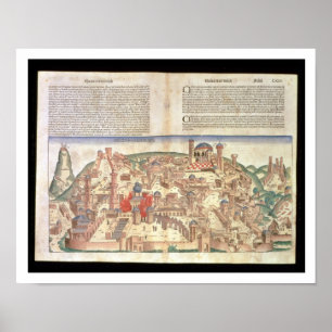 View of the city of Jerusalem, from the Nuremberg Poster