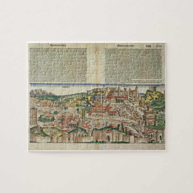 View of the City of Rome, from the Nuremberg Chron Jigsaw Puzzle (Horizontal)