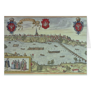 View of the city of Warsaw beside the river Vistul