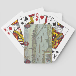 View of the city of Warsaw beside the river Vistul Playing Cards