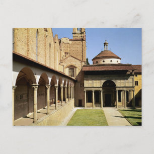 View of the cloisters and the Pazzi Chapel Postcard