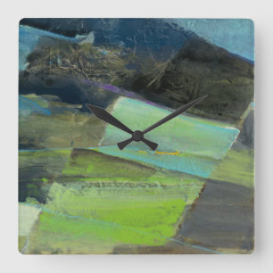 View of the Coast II   Abstract Print Square Wall Clock