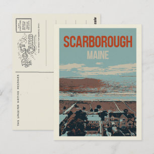 View of the coastline Scarborough Maine USA Postcard