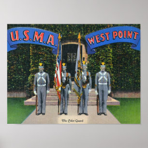 View of the Colour Guard Standing Alert Poster