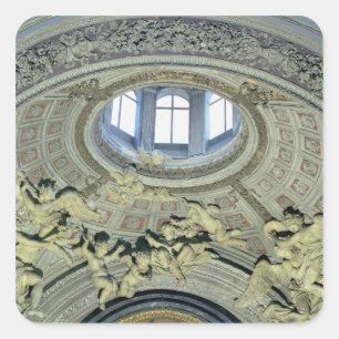 View of the cupola with angel musicians square sticker