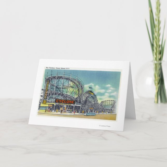 View of the Cyclone Rollercoaster # 2 Card (Front)