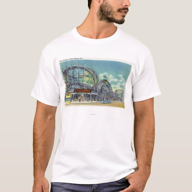 View of the Cyclone Rollercoaster # 2 T-Shirt (Front)