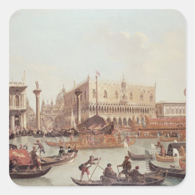 View of the Doge's Palace and the Piazzetta Square Sticker (Front)