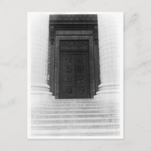 View of the door of La Madeleine Postcard