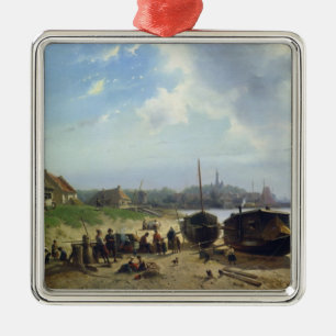 View of the Dutch Coast Metal Tree Decoration