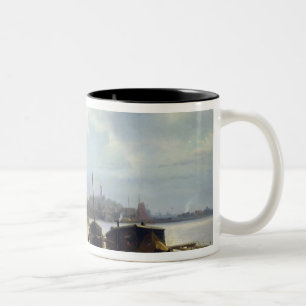 View of the Dutch Coast Two-Tone Coffee Mug