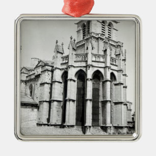 View of the east end of the church, built metal ornament
