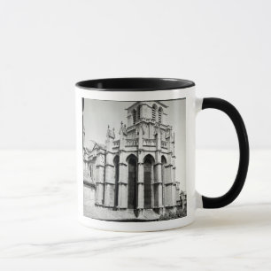 View of the east end of the church, built mug