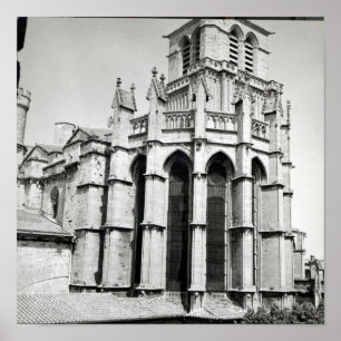 View of the east end of the church, built poster