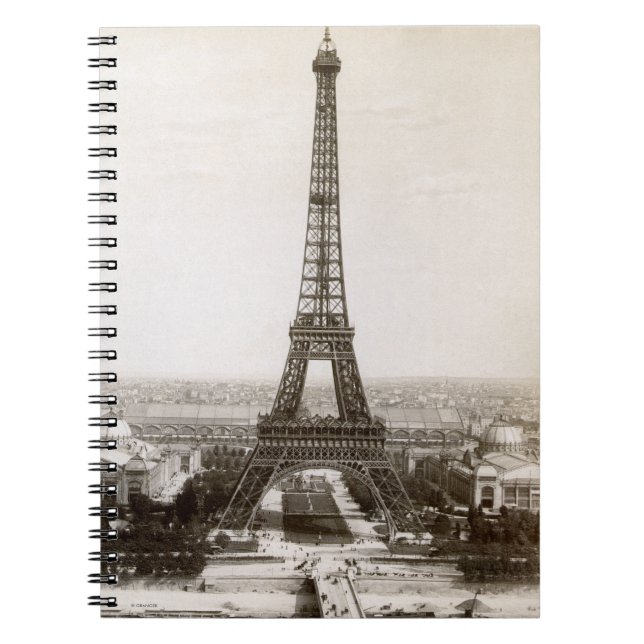 View Of The Eiffel Tower, 1900 Notebook (Front)