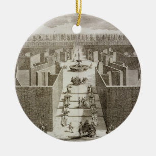 View of the eight statues of Castellazzo in the to Ceramic Ornament