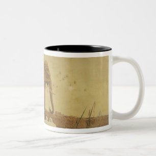 View of the Elephant Fountain Two-Tone Coffee Mug