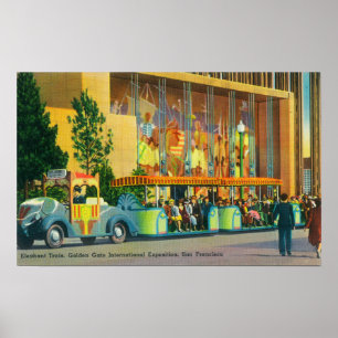 View of the Elephant Train Poster