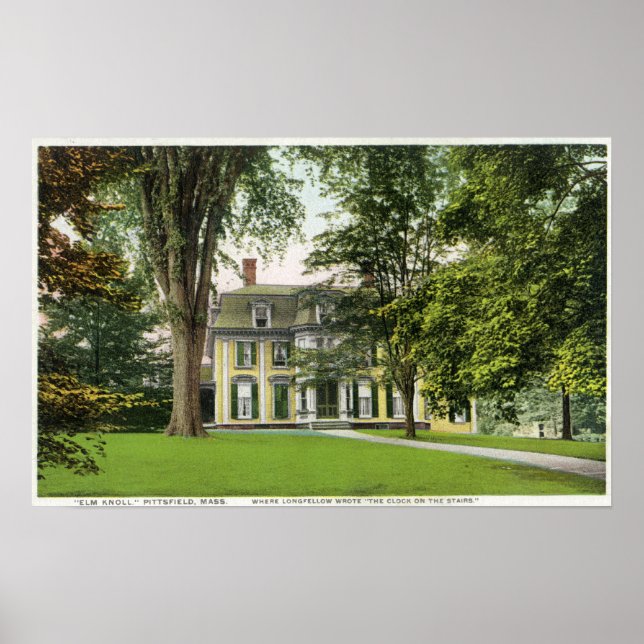 View of the Elm Knoll, Longfellow Resided Here Poster (Front)