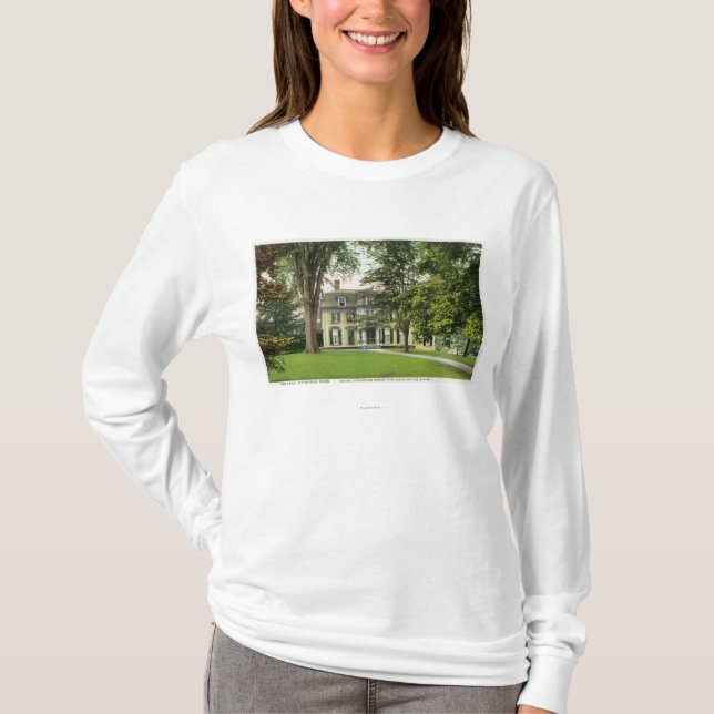 View of the Elm Knoll, Longfellow Resided Here T-Shirt (Front)